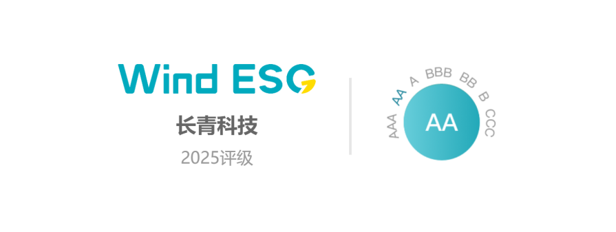 祝賀長青科技榮獲“上市公司W(wǎng)ind ESG AA”評級！